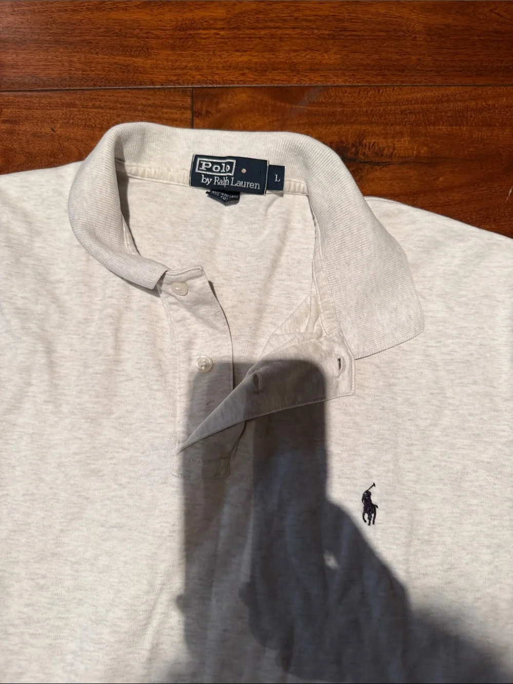 Ralph Lauren Light Gray Men's Polo with Navy Pony